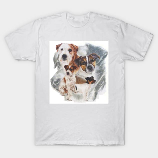 Jack Russell Montage T-Shirt by BarbBarcikKeith